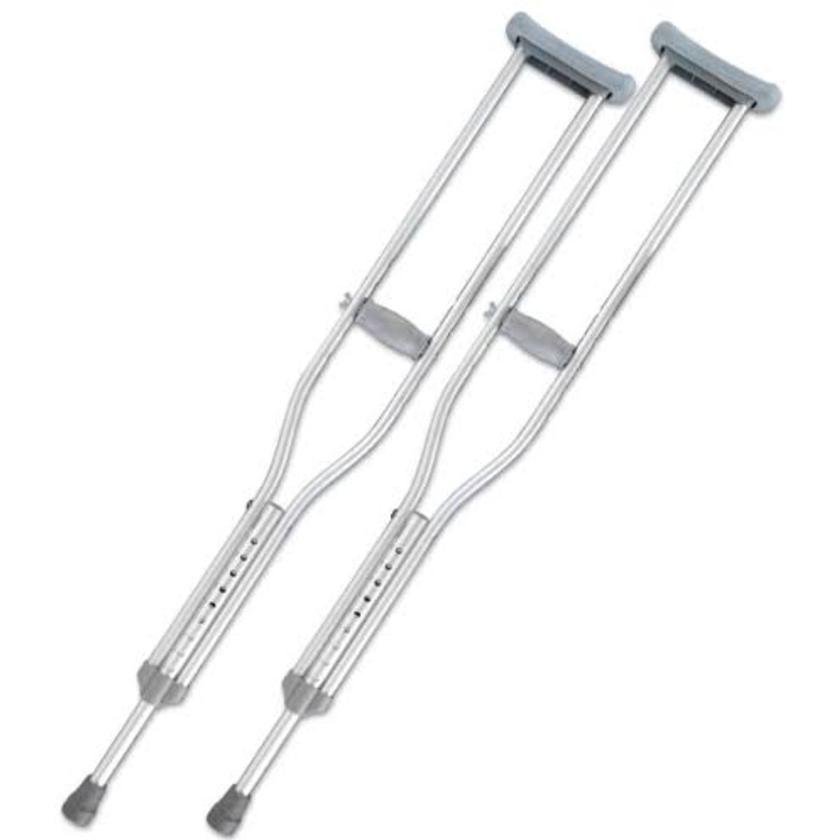 GENERICO - Muletas de Aluminio con Apoyo Axilar  Plomo Talla S