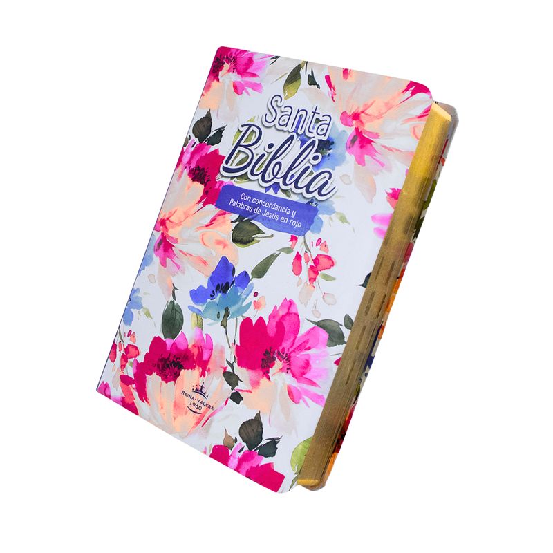 GENERICO - Biblia Reina Valera 1960 LETRA GRANDE Flex Flores Primavera
