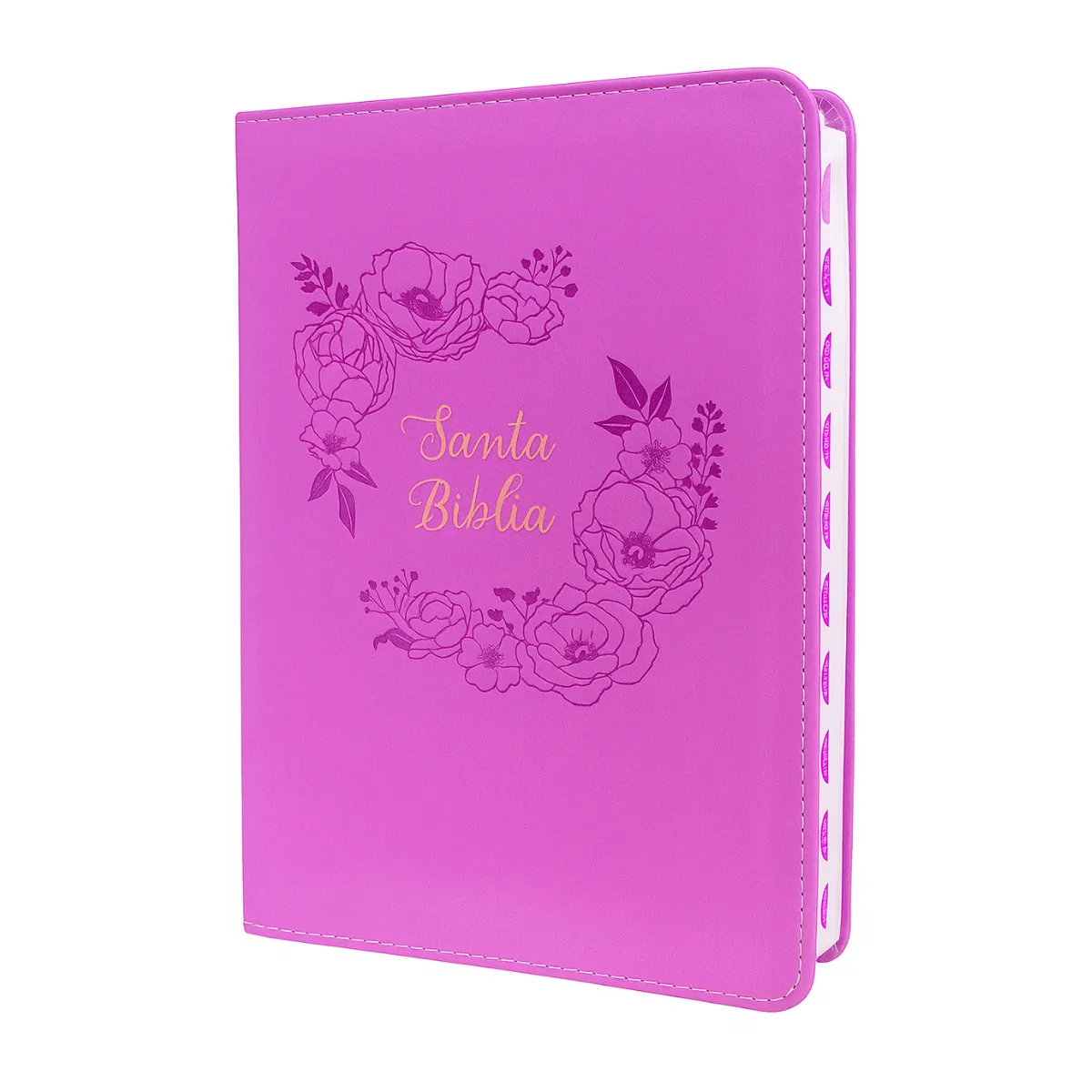 GENERICO - Biblia Reina Valera 1960 Letra Grande PJR Holman Flores Magenta