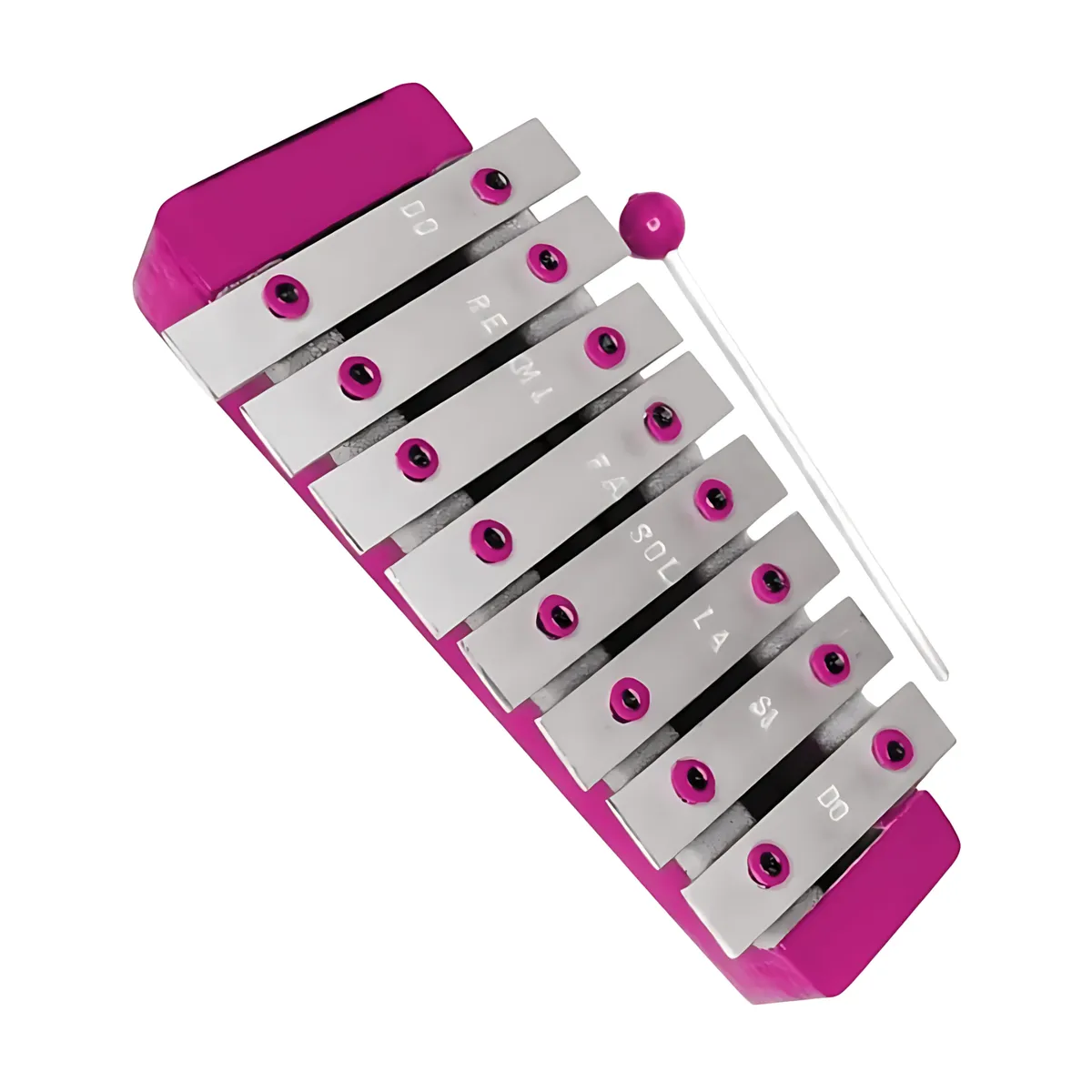 GENERICO - Xilófono de 8 Notas con Base de Madera - ROSADO