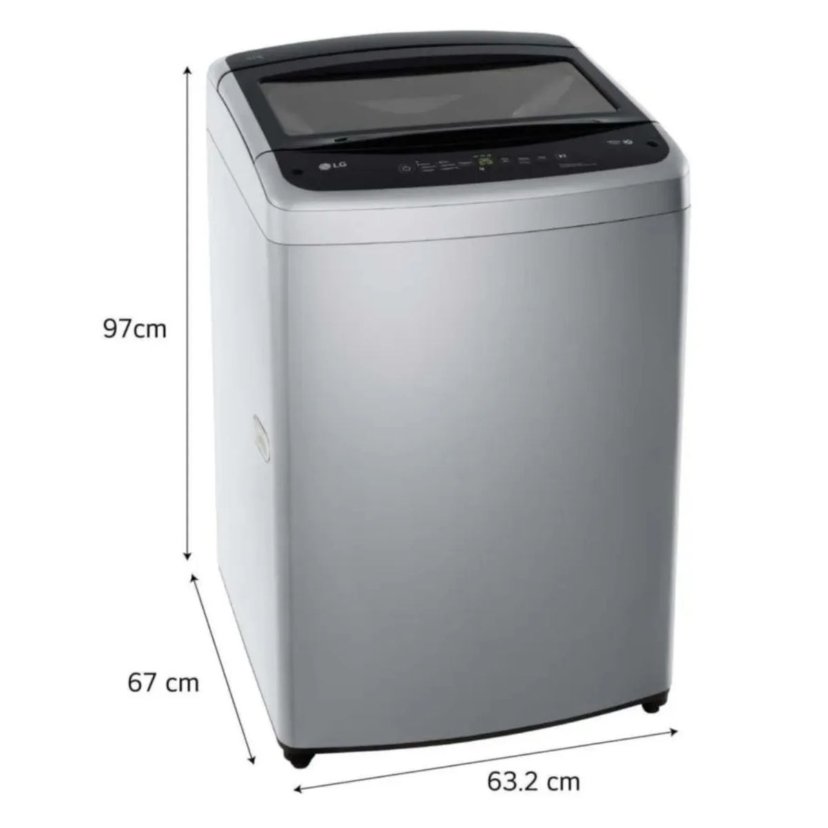 LG - Lavadora LG 16 kg WT16DVTB Smart Inverter Gris