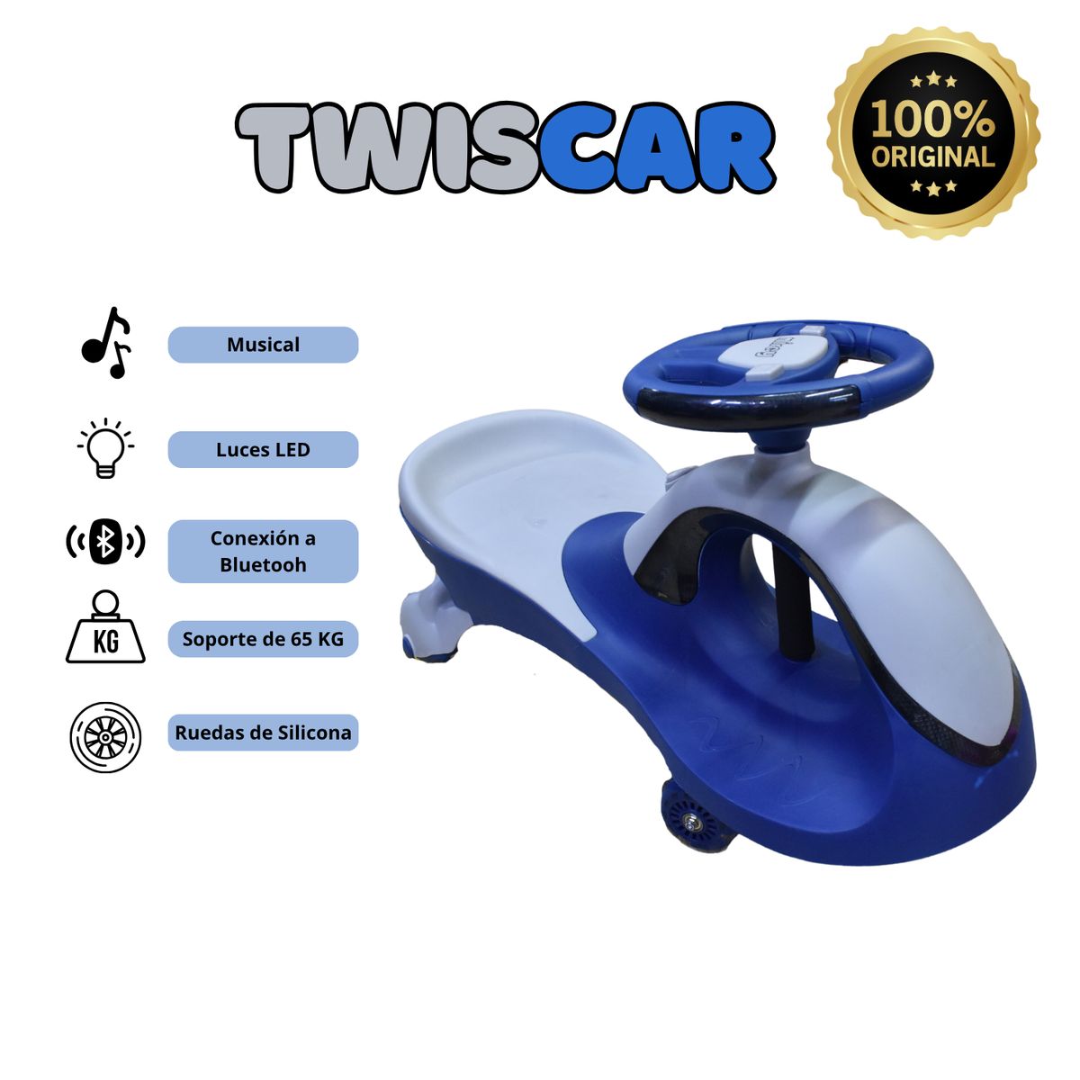 GENERICO - TWISCAR MUSICAL CON LUCES Y CONEXIÓN A BLUETOOH