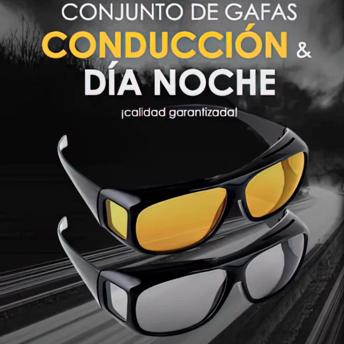 GENERICO - Lentes HD Gafas Día y Noche con Super Visión Pack x 2