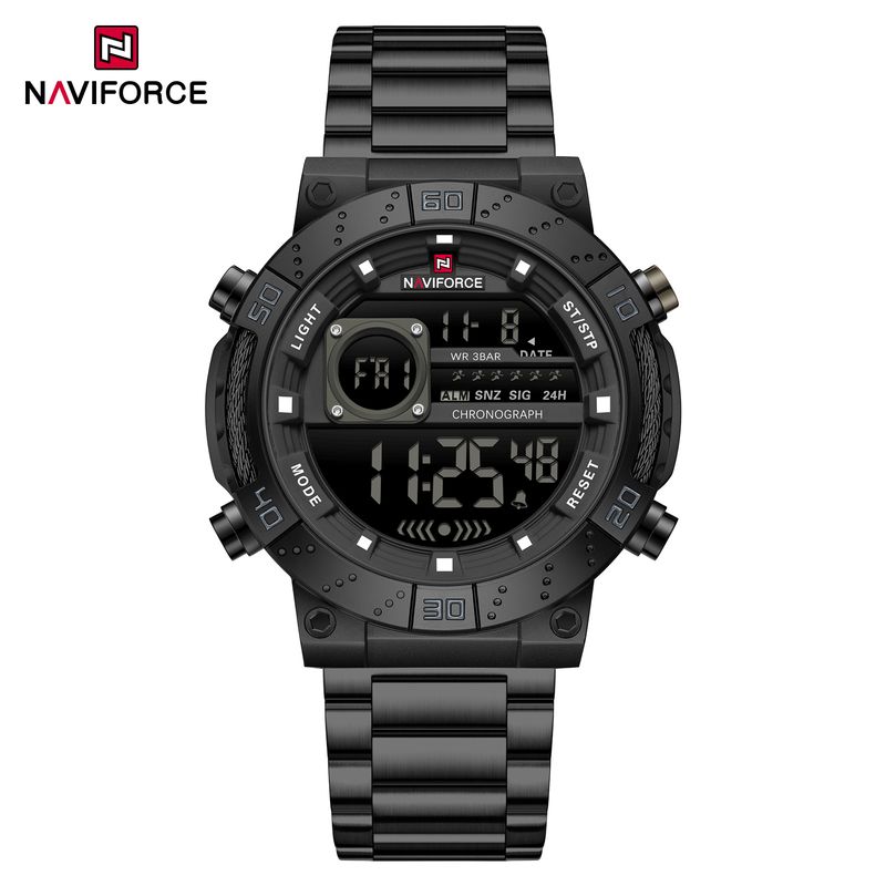 NAVIFORCE - Reloj Naviforce Hombre NF9241 NEGRO Digital Acero Inoxidable