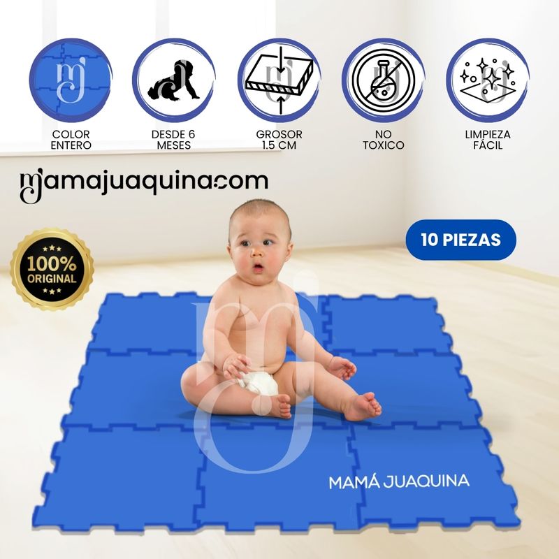 BABY - Piso Rompecabezas para Bebés «PLAYGROUND PLUS» 1.5 Blue
