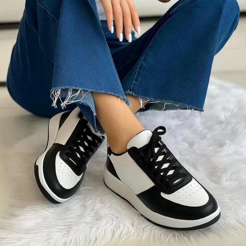 GENERICO - Zapatillas Mujer Misshus Lizzy Blanco negro