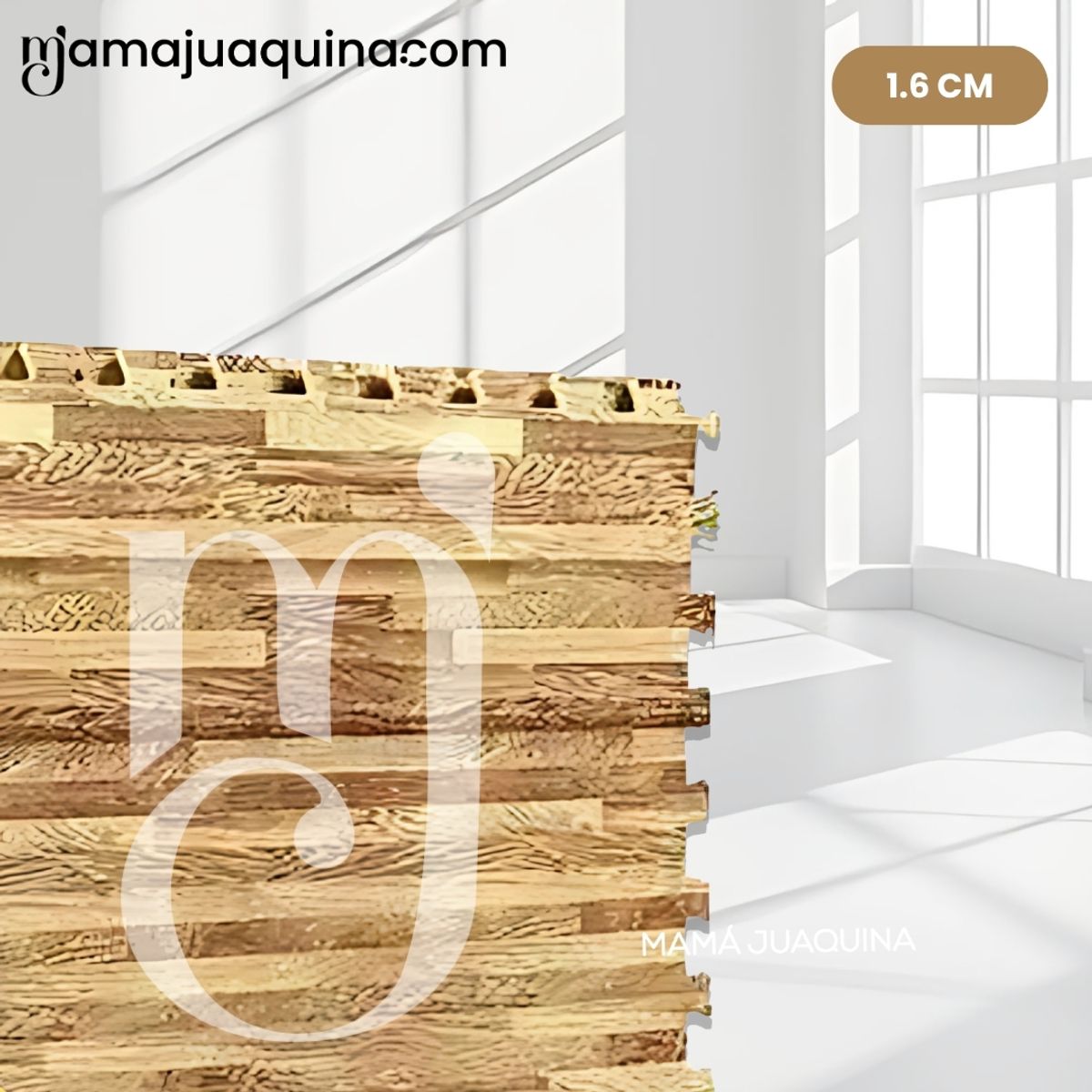 BABY - Piso Rompecabezas para Bebés «COMFY WOOD» 1.6 Wood