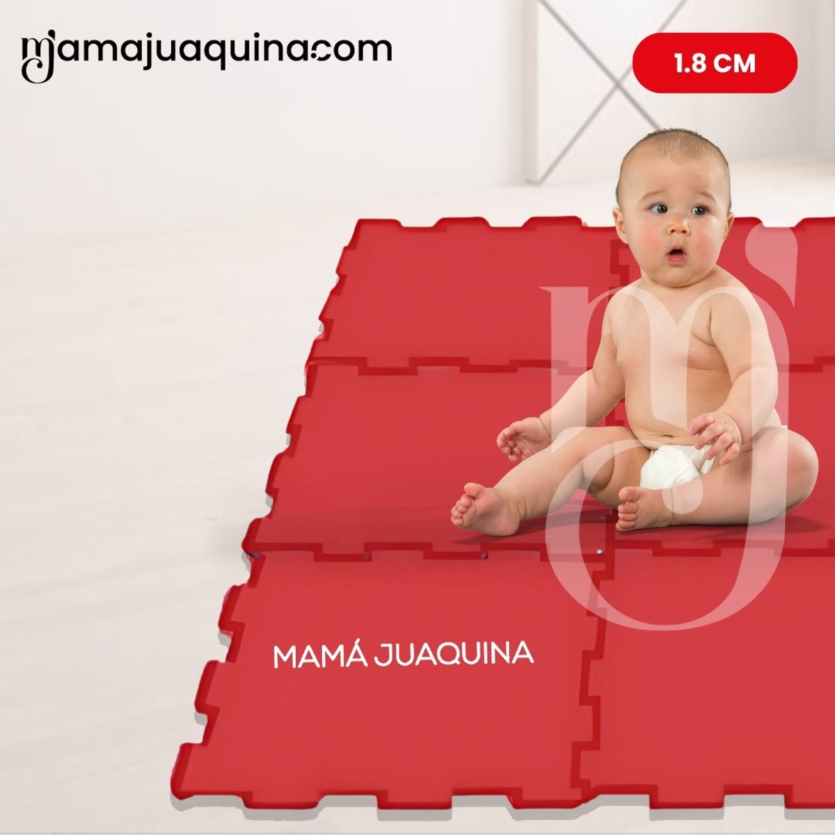 Baby - Piso Rompecabezas para Bebés «PLAYGROUND DELUXE» 1.8 Red