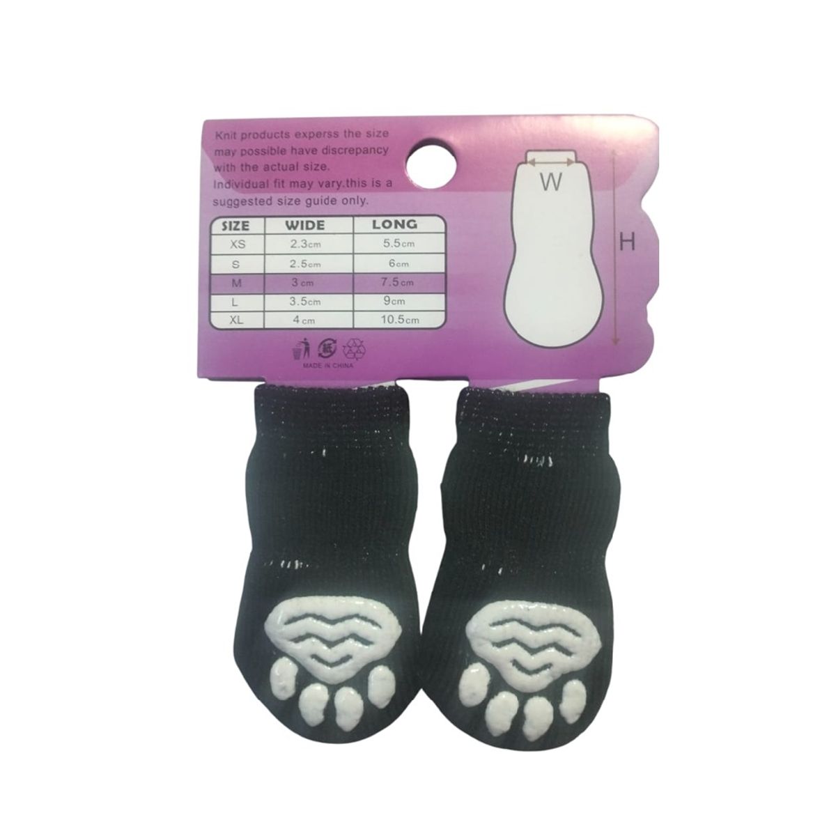 GENERICO - Pack 1 Set de medias antideslizantes pinguino negro talla M