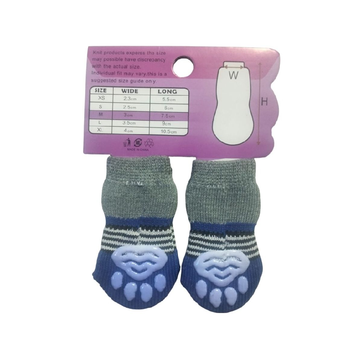 GENERICO - Pack 1 Set de medias antideslizantes oso azul talla M