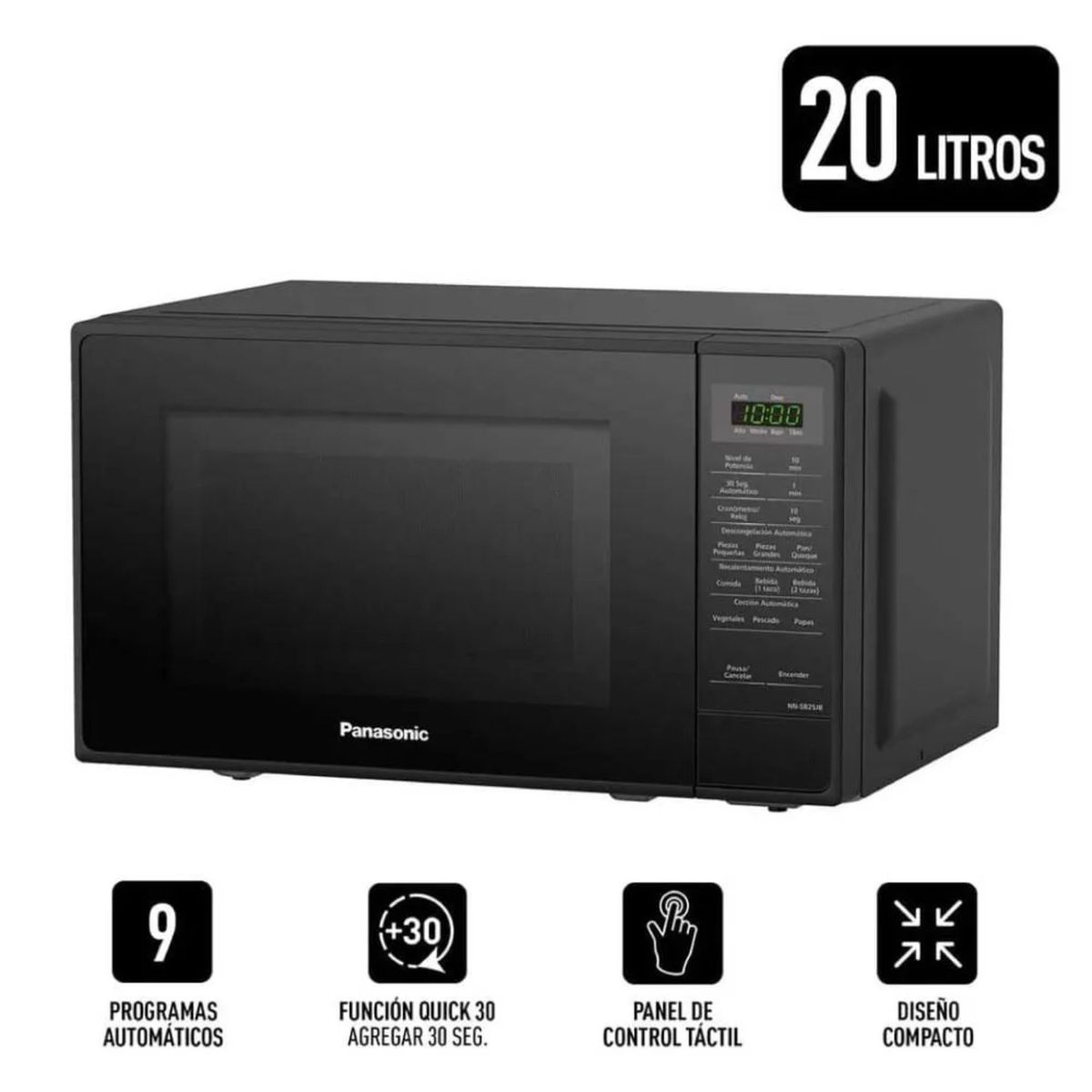 PANASONIC - Horno Microondas Panasonic NN-SB25JBRPK 20L