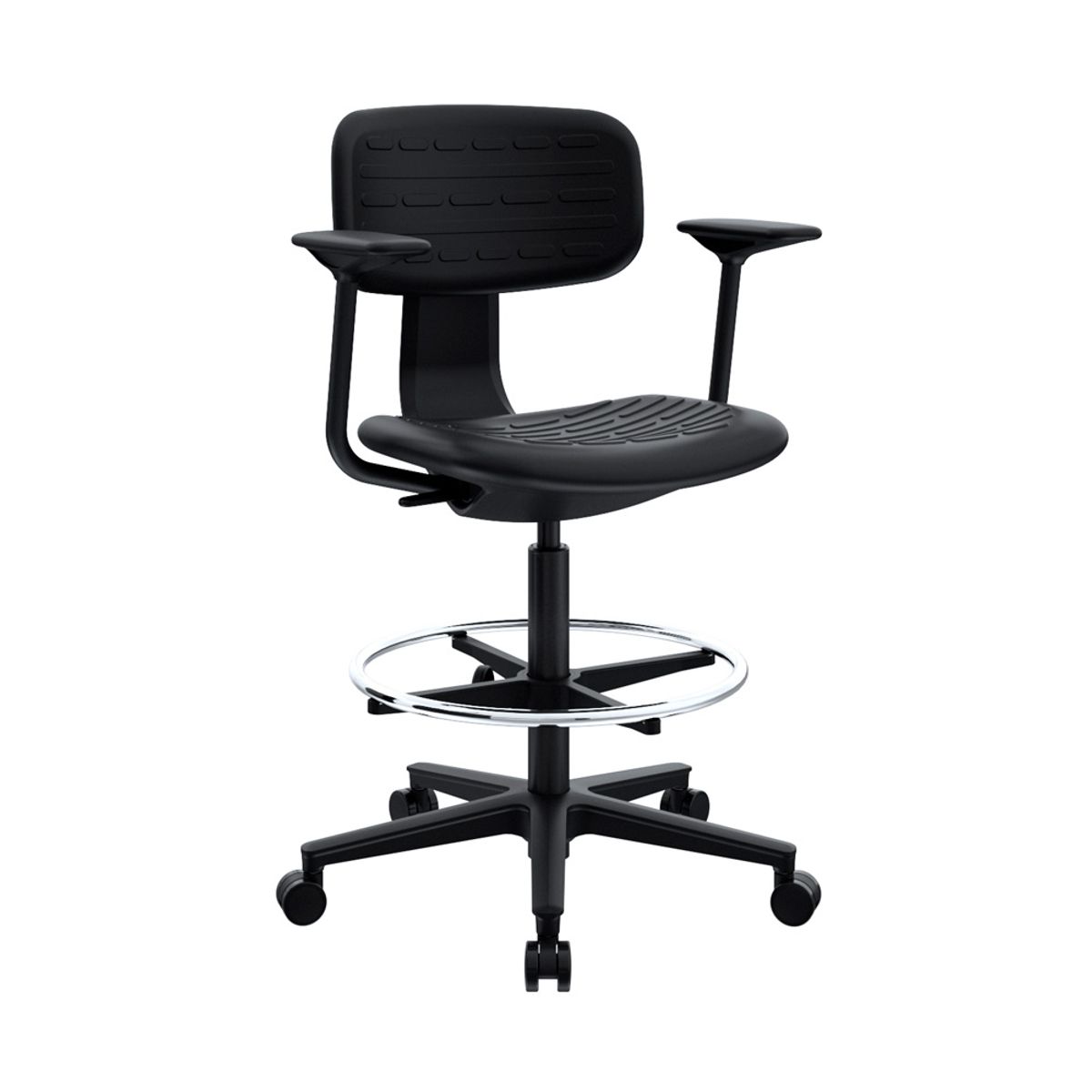 OFIDEAS - Silla Cajero Multifuncional Kan Negro Cb Cromado Ofideas