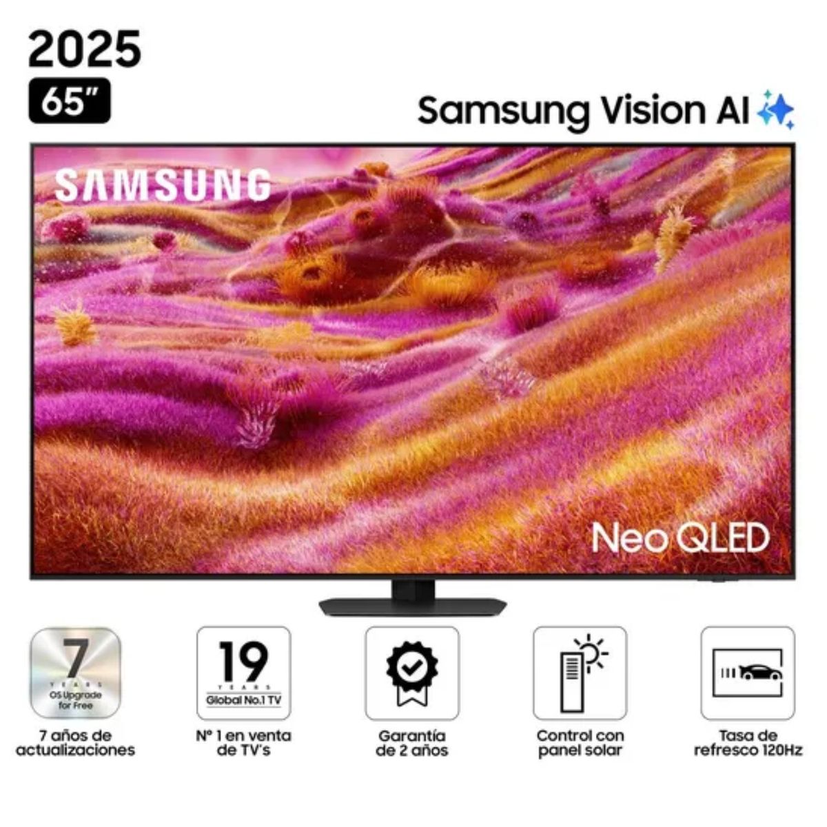 SAMSUNG - Televisor Samsung Neo QLED 65" Visión AI Smart TV 4K QN65QN90FAGXPE - Nuevo 2025