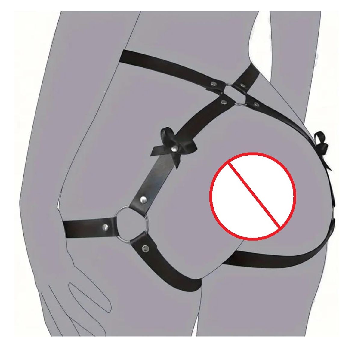 GENERICO - ARNES DE PIERNAS CUERO BONDAGE SADO PORTALIGAS