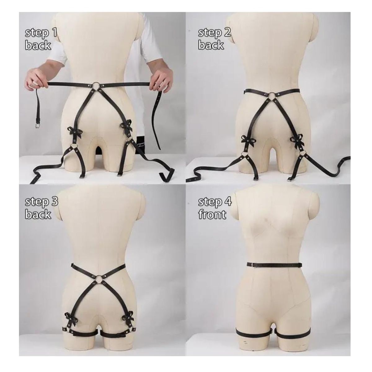 GENERICO - ARNES DE PIERNAS CUERO BONDAGE SADO PORTALIGAS