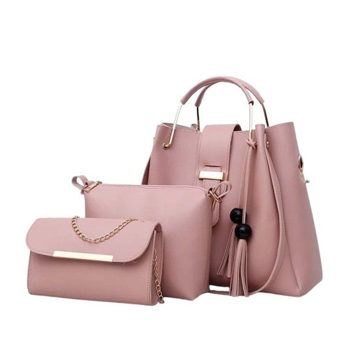 GENERICO - Cartera Bolso Billetera 3 en 1  Alta Calidad Grande