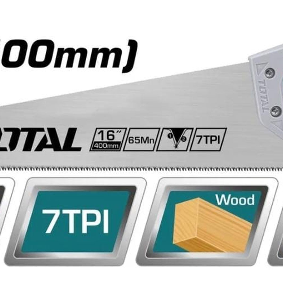 TOTAL TOOLS - Serrucho TOTAL de 16 pulgadas mango ergonómico