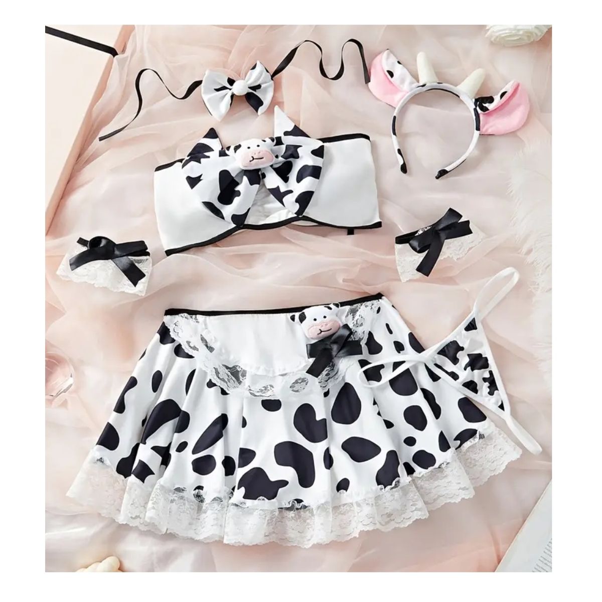 GENERICO - DISFRAZ DE VAQUITA LENCERIA DE VACA SEXY