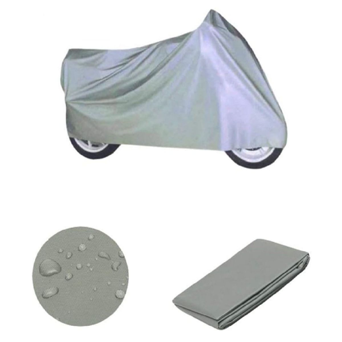 GENERICO - cobertor de moto L color gris plateado medida 130 x 230 cm