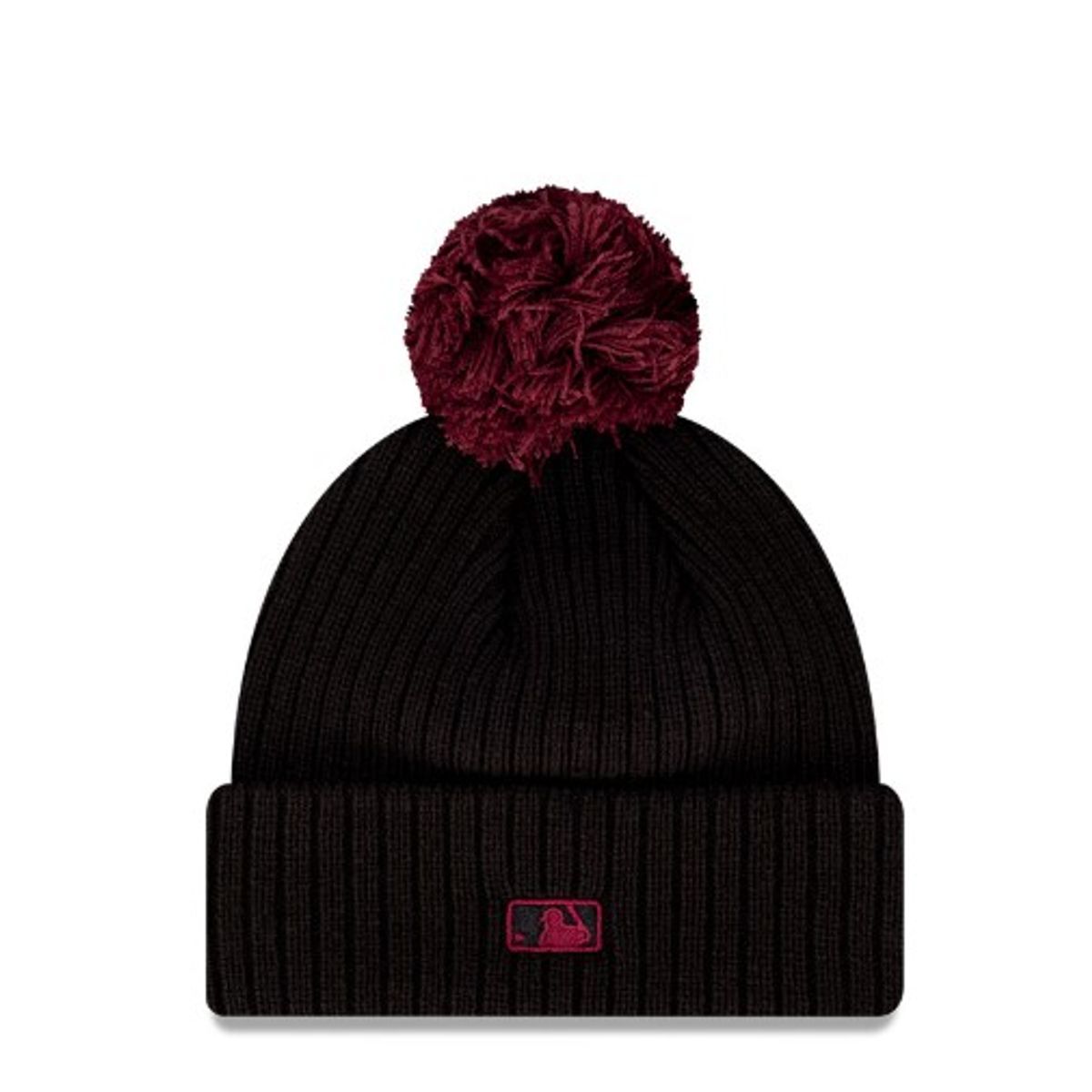 NEW ERA - New York Yankees Beanie - Seasonal Dark Purple MLB Pom Knit - New Era