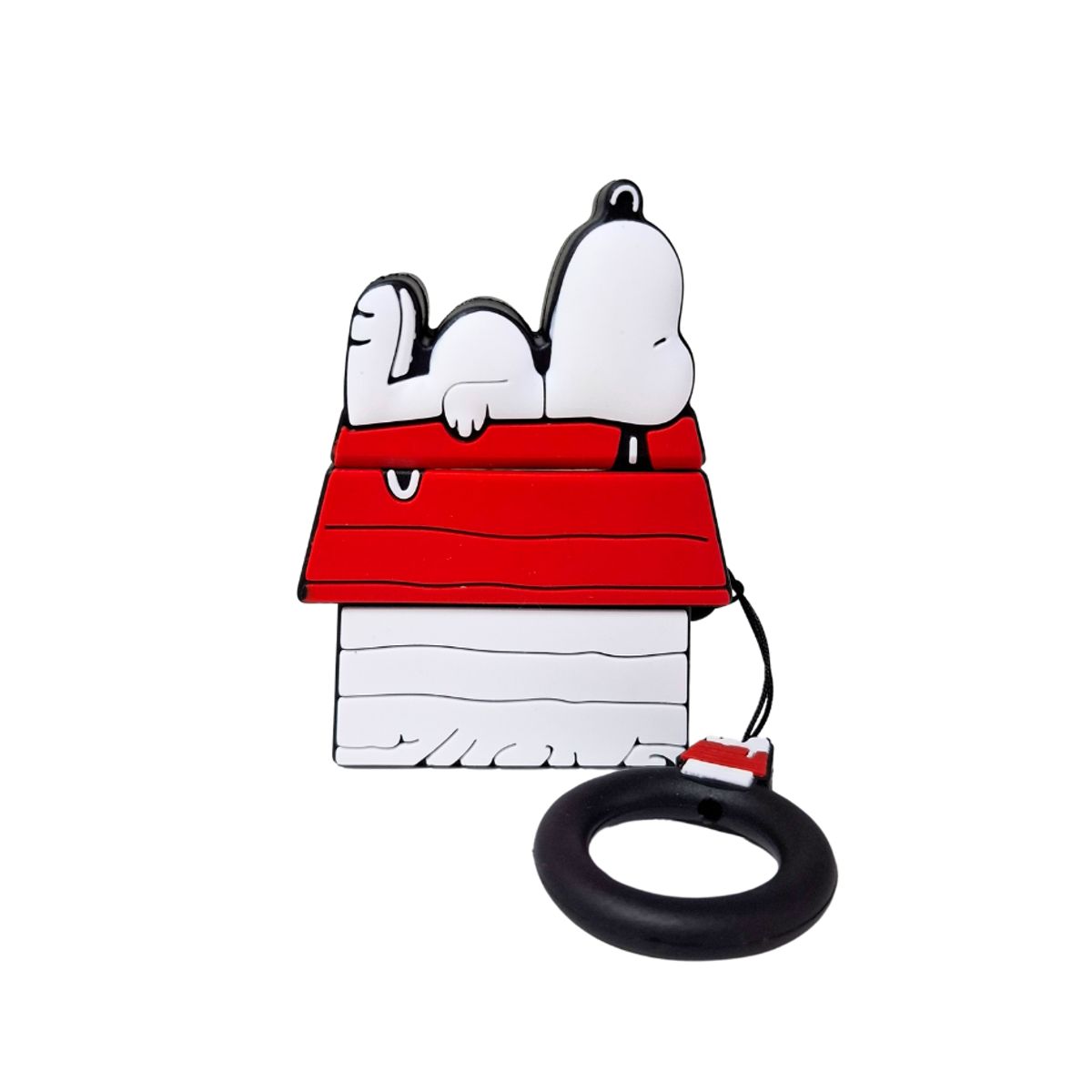 SNOOPY - FUNDA PARA  AIRPODS 1, 2 - ROJO CON BLANCO