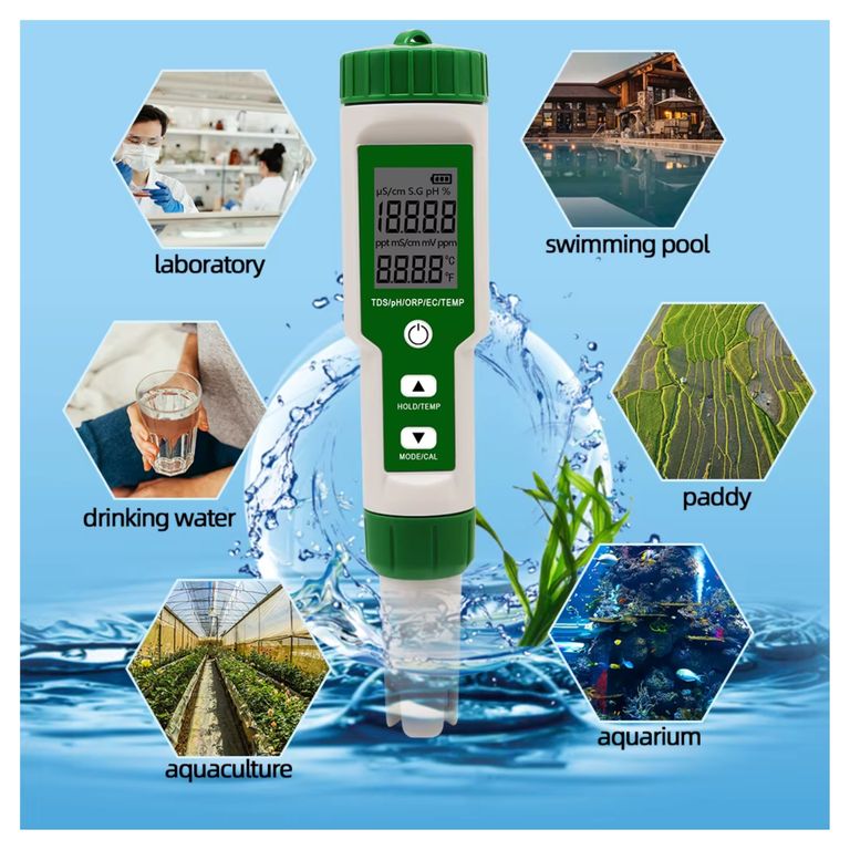 MEDIDOR MULTIFUNCIÓN 5 EN 1 _ PH/TDS/EC/ORP/TEMP. | Sodimac Perú