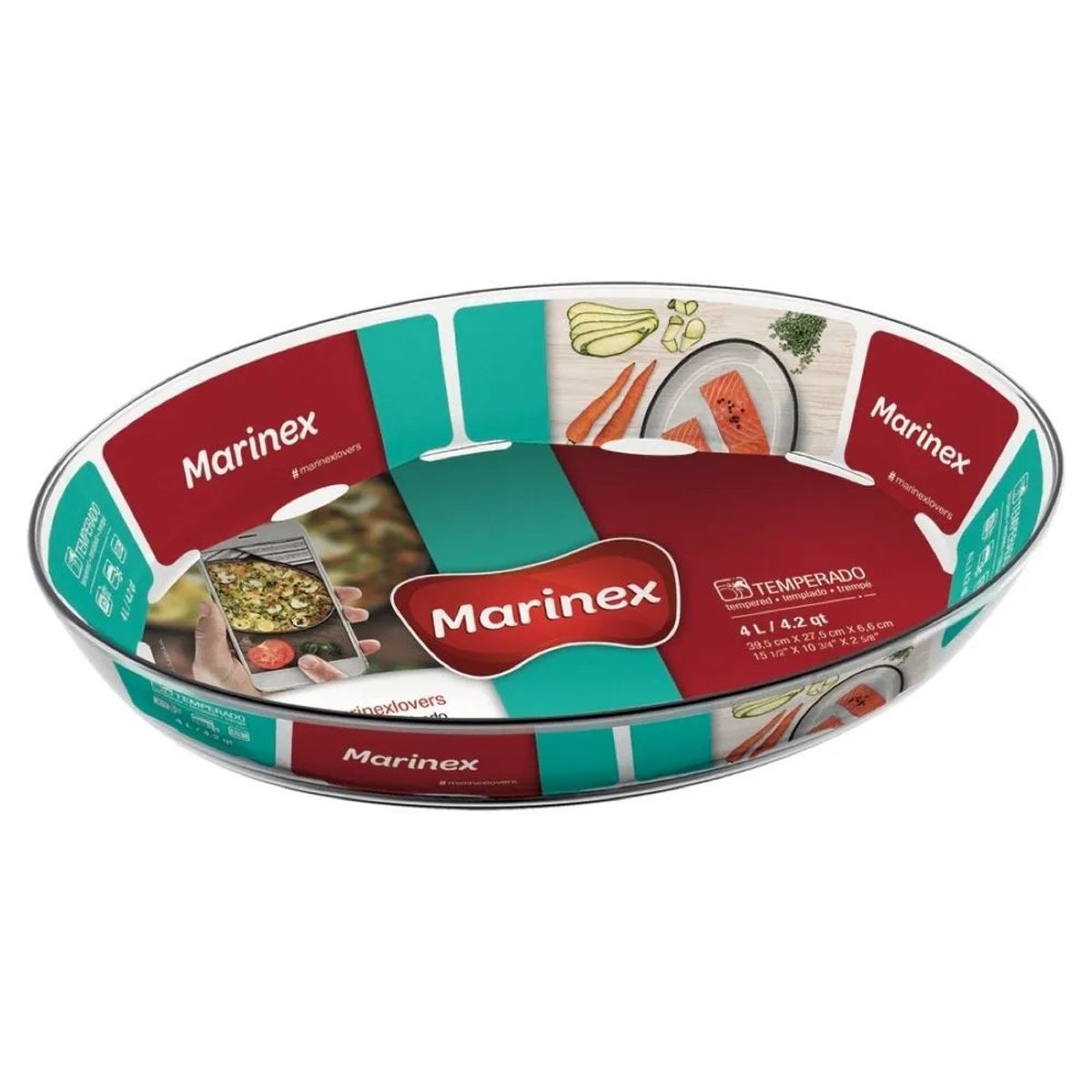 MARINEX - Asadera Oval Grde 4 Lt - Marinex