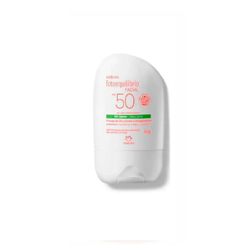 NATURA - Gel protector facial FPS 50 Piel Grasa Fotoequilibrio Natura