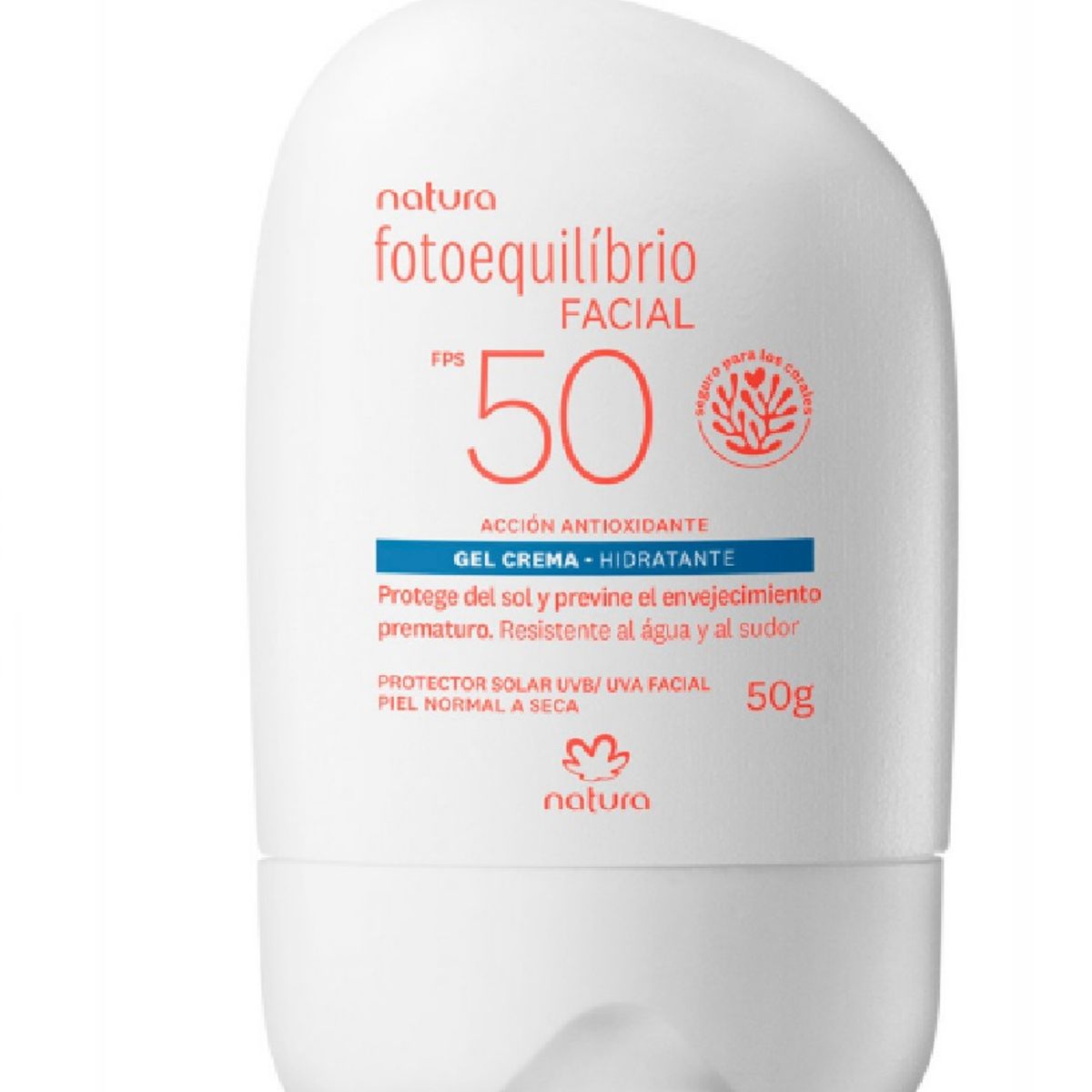 NATURA - Locion protectora facial FPS 50 Piel seca Natura
