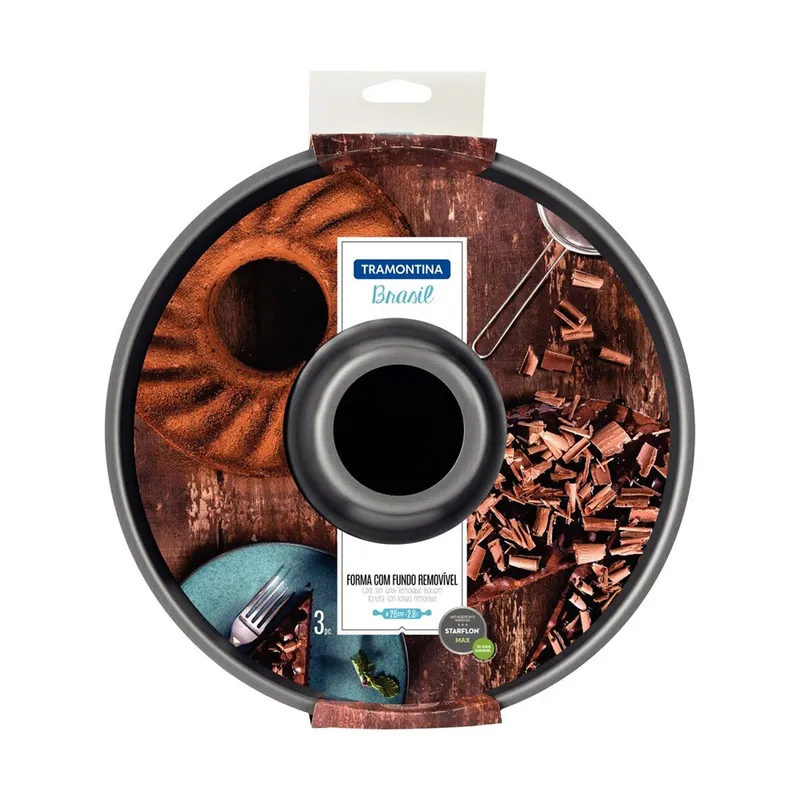 TRAMONTINA - MOLDE PARA TORTA TRAMONTINA 26 CM DIAMETRO CON FONDO REMOVIBLE