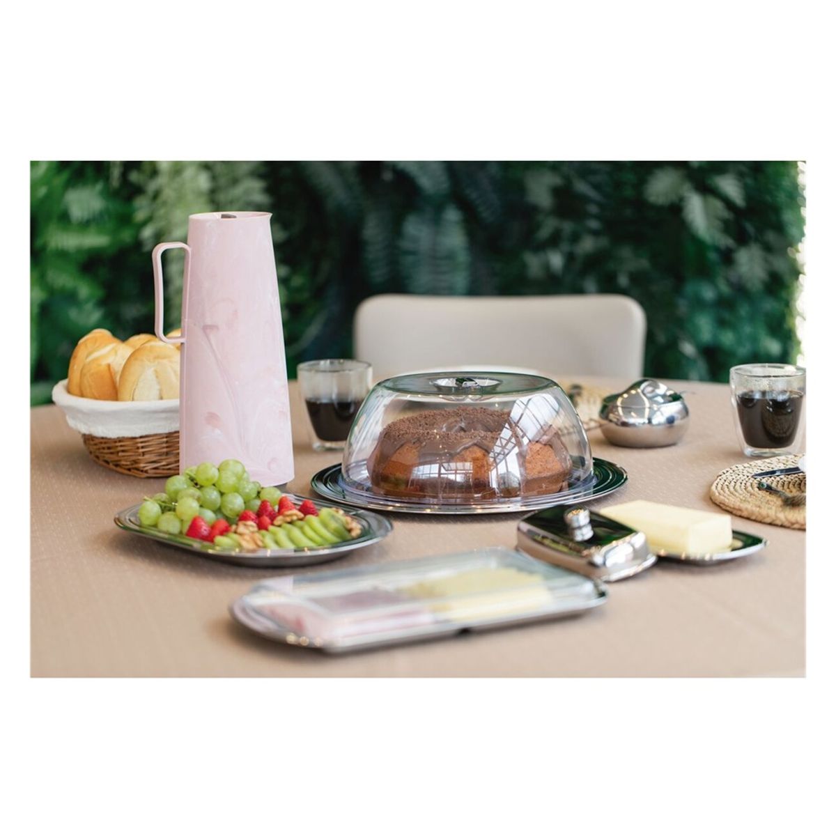 TRAMONTINA - JUEGO PORTA TORTA TRAMONTINA 33 CM DIAMETRO