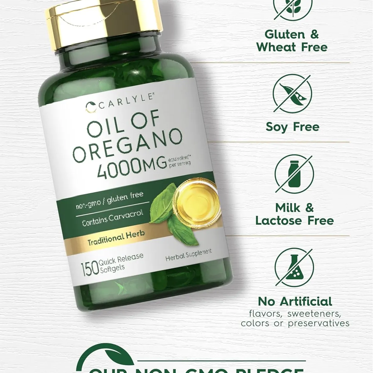 VITAL - Aceite de orégano en capsulas 4000mg 150 capsulas blandas original