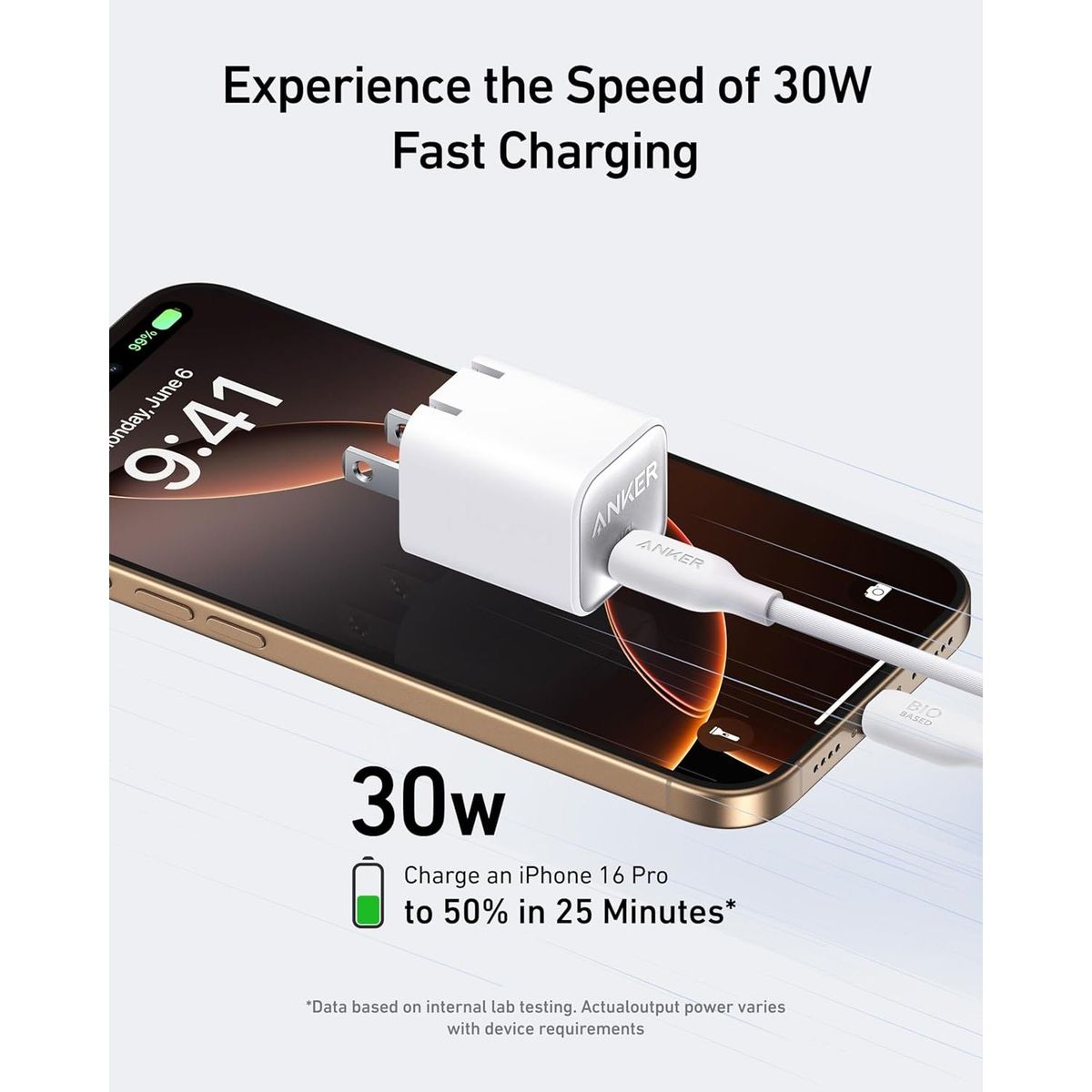 ANKER - Cargador Anker Nano Charger 30W USB-C Carga Rápida White - A2147J21