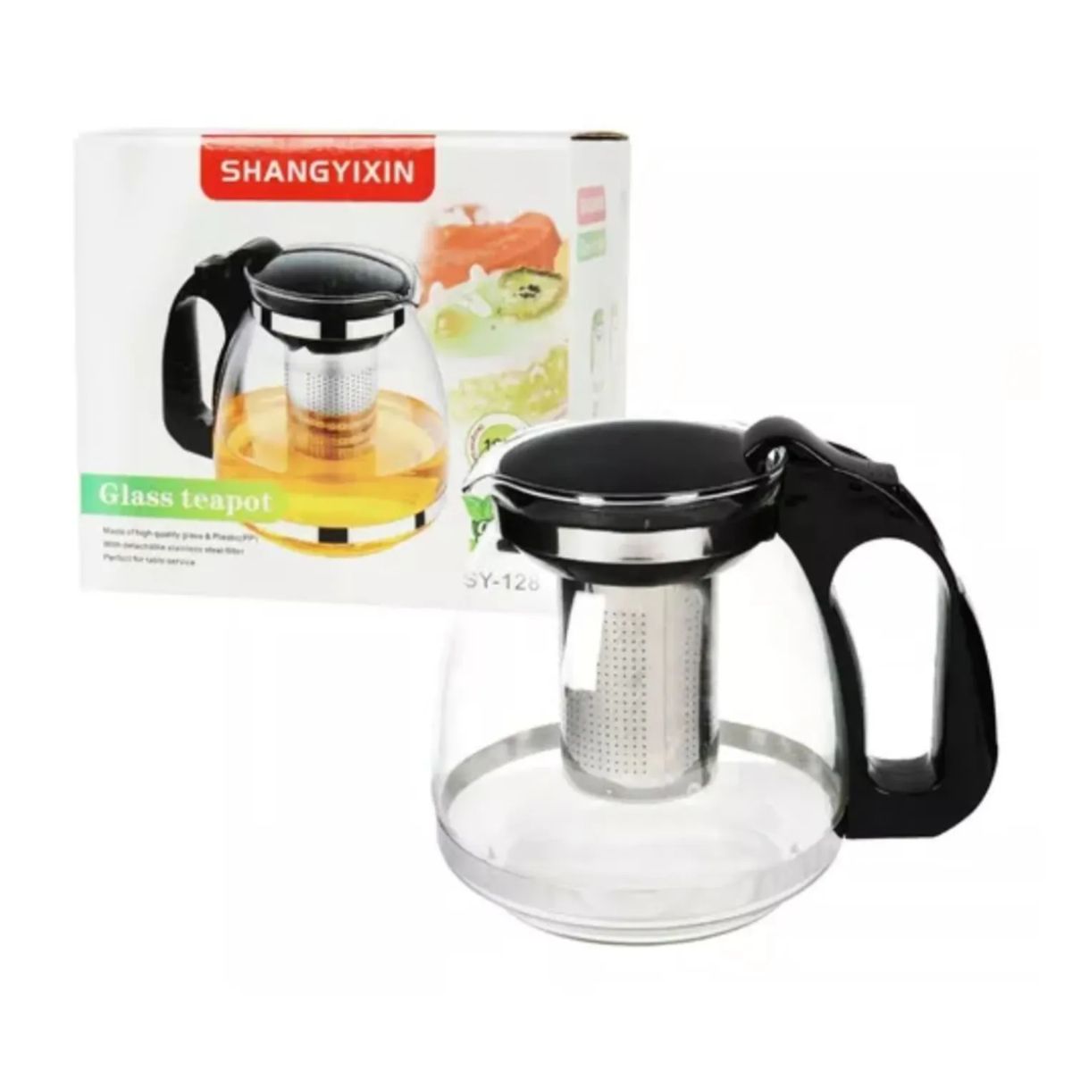 GENERICO - Tetera de Vidrio para Infusiones con Filtro 1500ml