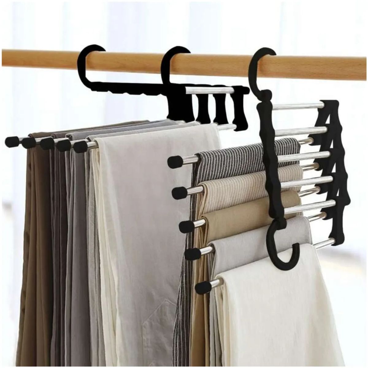 GENERICO - Set x 2 Perchero colgador organizador de pantalones