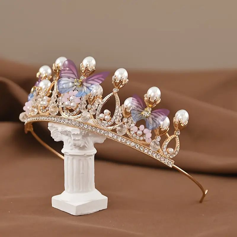 GENERICO - TIARA CORONA  PARA NIÑA DE MARIPOSAS