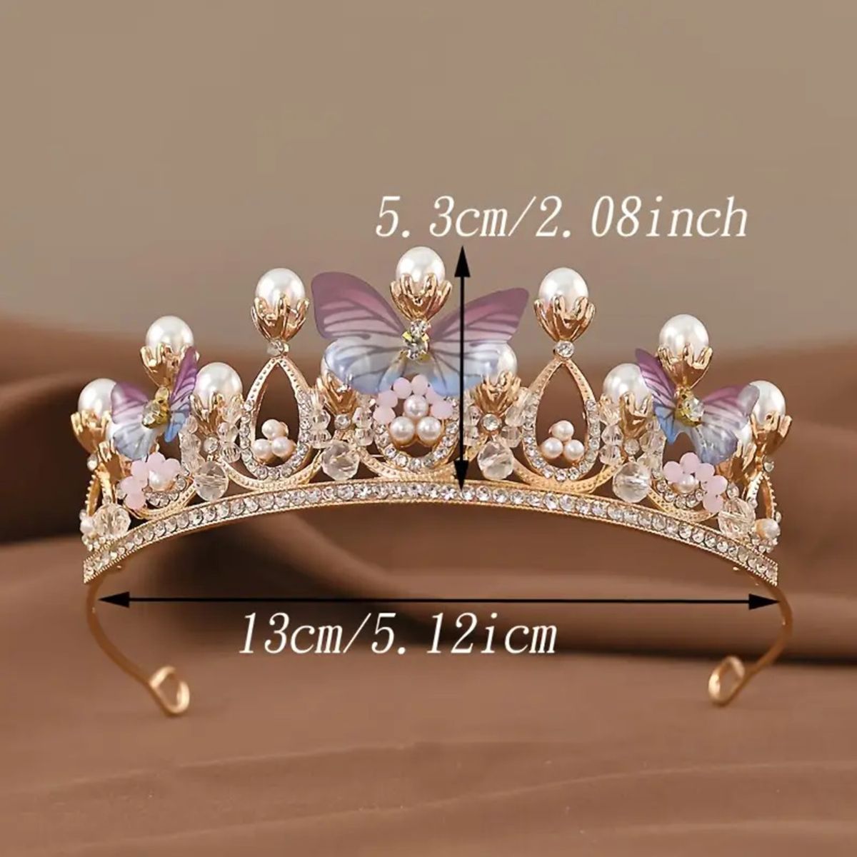 GENERICO - TIARA CORONA  PARA NIÑA DE MARIPOSAS