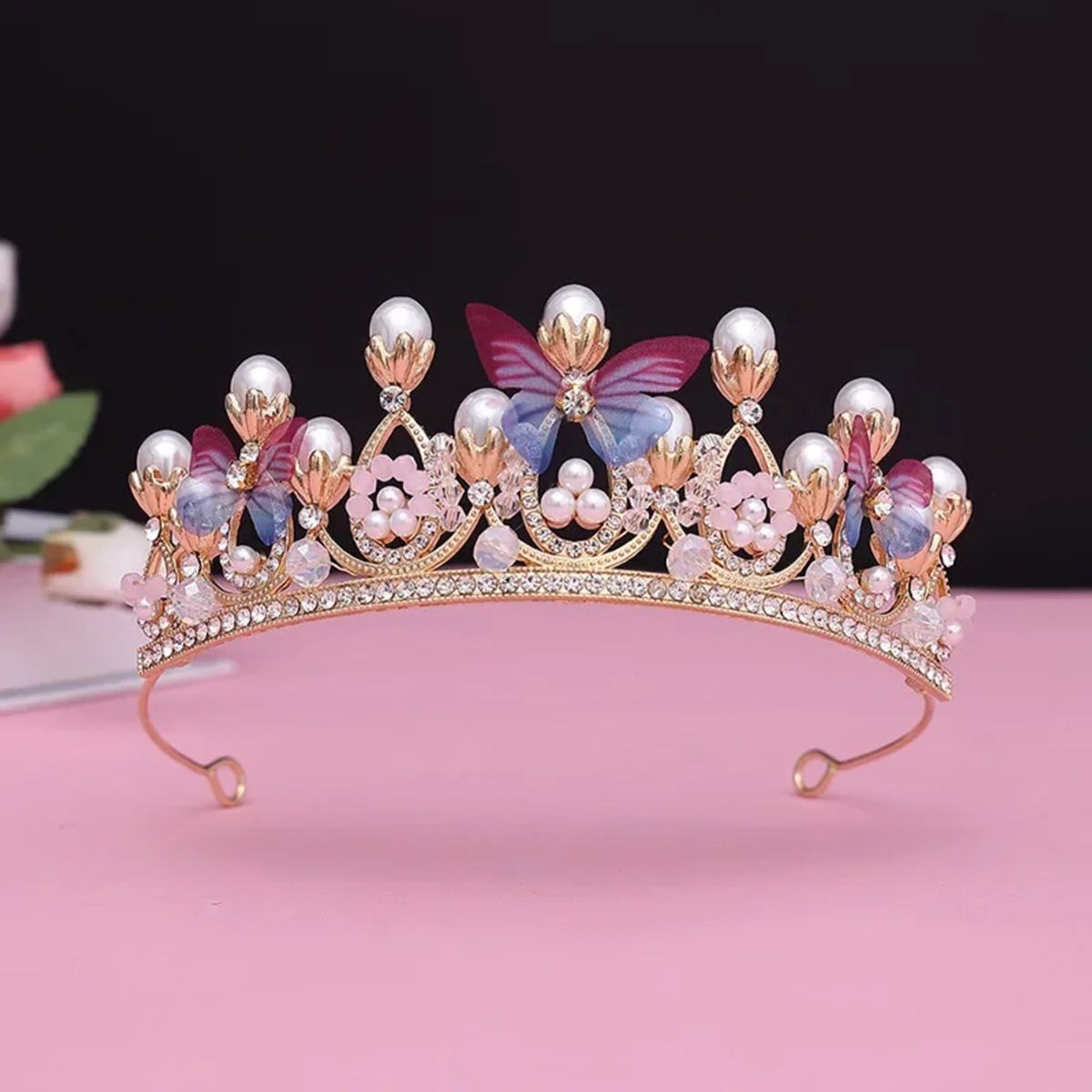 GENERICO - CORONA PARA NIÑA TEMATICA DE MARIPOSAS