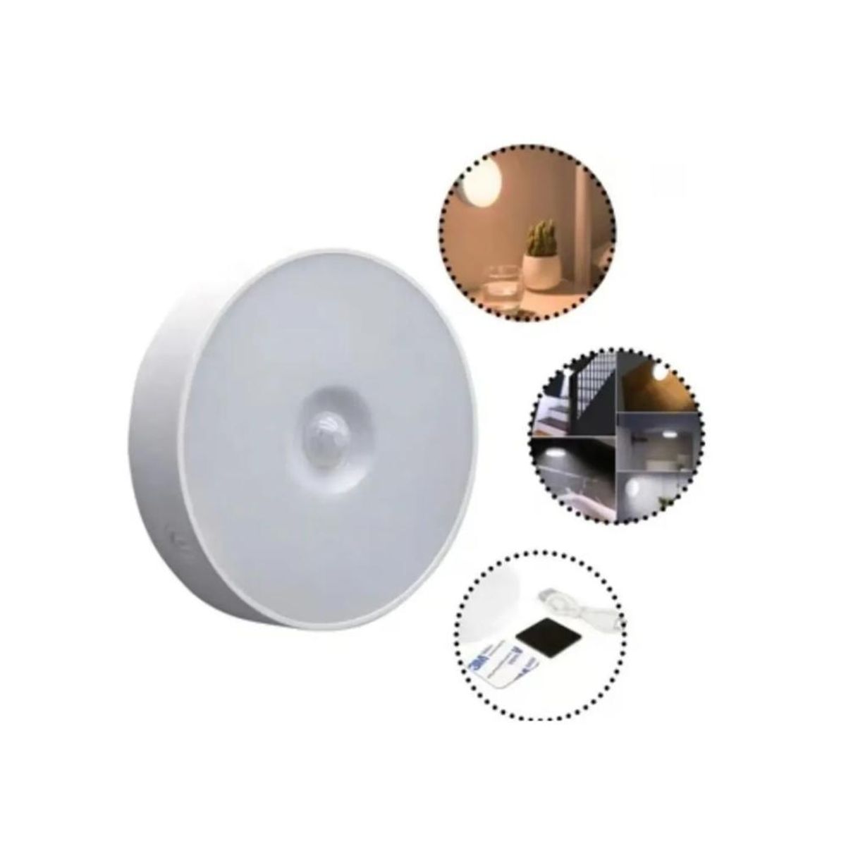 GENERICO - FOCO LED CON SENSOR DE MOVIMIENTO RECARGABLE