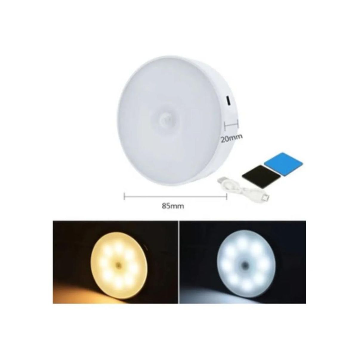 GENERICO - FOCO LED CON SENSOR DE MOVIMIENTO RECARGABLE