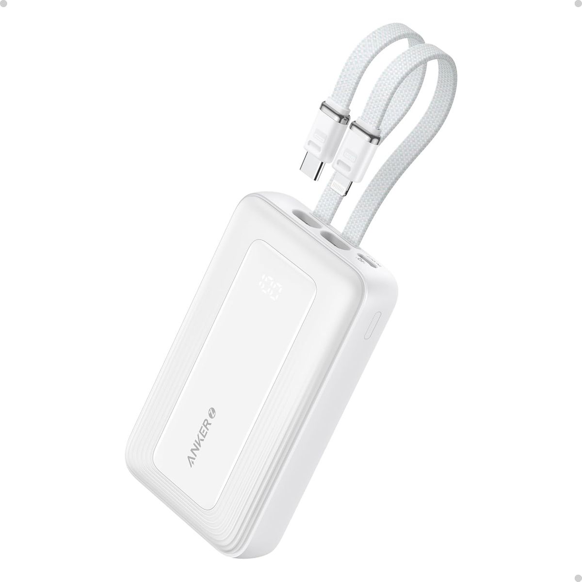 ANKER - Anker Power Bank Zolo 10000mAh USB-C 30W Cable Blanco - A1680H21
