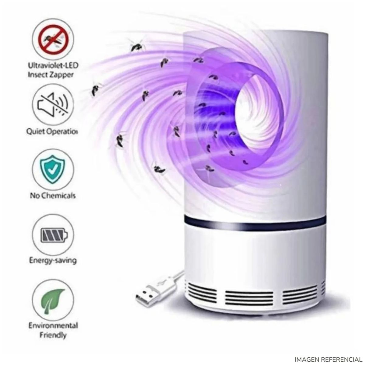 GENERICO - Lámpara Eléctrica UV Mata Mosquito