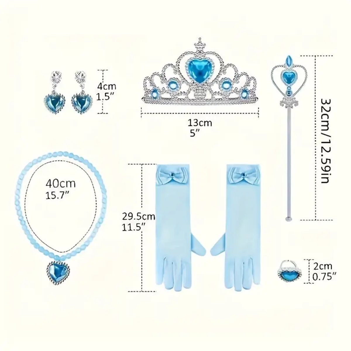 GENERICO - VINCHA DE NIÑA BEBE - INCLUYE VARITA COLLAR-ARETE- ANILLO Y GUANTES