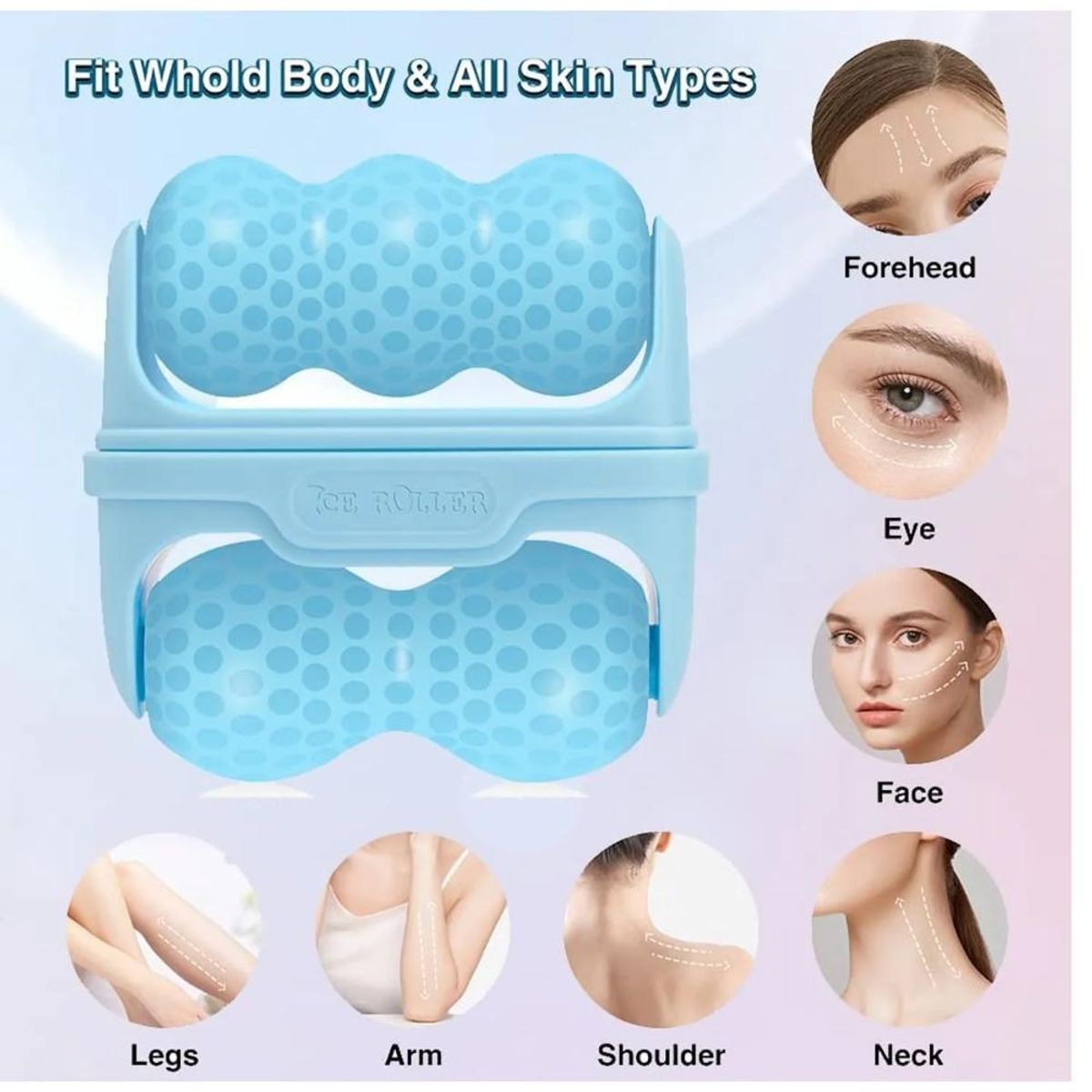 GENERICO - ICE ROLLER RODILLO DE HIELO PARA  MASAJE FACIAL
