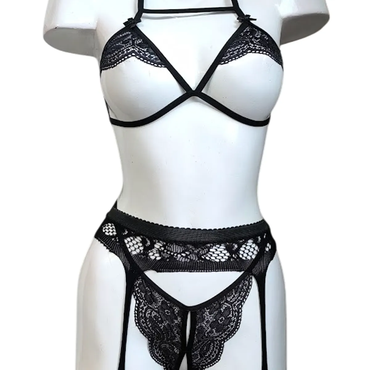 GENERICO - LENCERIA MALLA  CATSUIT PORTALIGAS SIEMPRE LISTA