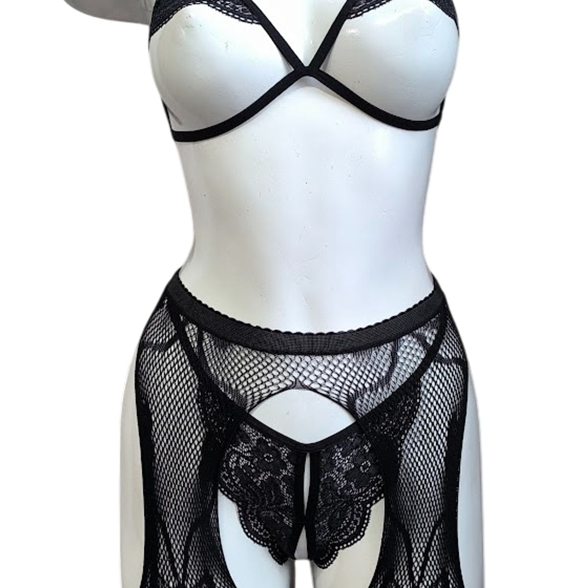 GENERICO - LENCERIA MALLA  CATSUIT PORTALIGAS SIEMPRE LISTA