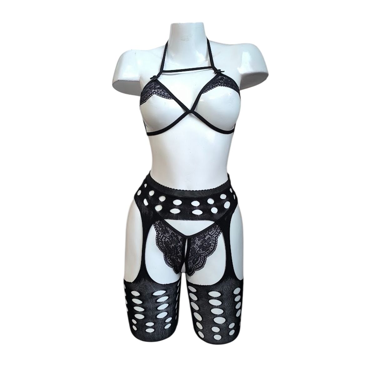 GENERICO - LENCERIA MALLA  CATSUIT PORTALIGAS SIEMPRE LISTA