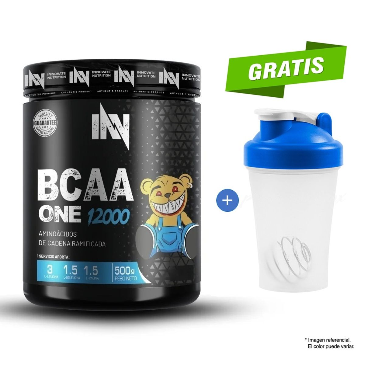 INN INNOVATE NUTRITION - AMINOÁCIDO INNOVATION NUTRITION BCAA ONE 12000 500G FRUIT PUNCH SHAKER