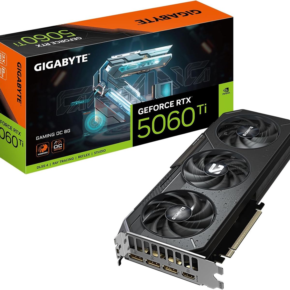 GIGABYTE - Tarjeta De Vídeo Gigabyte RTX 5060 Ti Gaming OC 8GB GDDR7