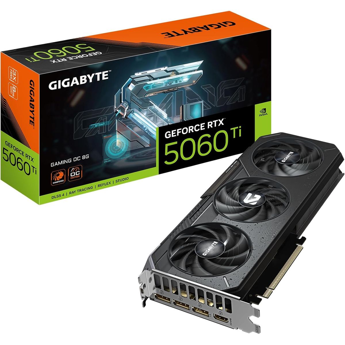 GIGABYTE - Tarjeta De Vídeo Gigabyte RTX 5060 Ti Gaming OC 8GB GDDR7